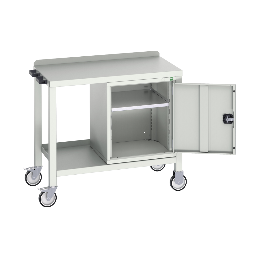Light Grey Verso Bench With Cupboard 1000mm (w) x 600mm (d) x 910mm (h) (Bott)