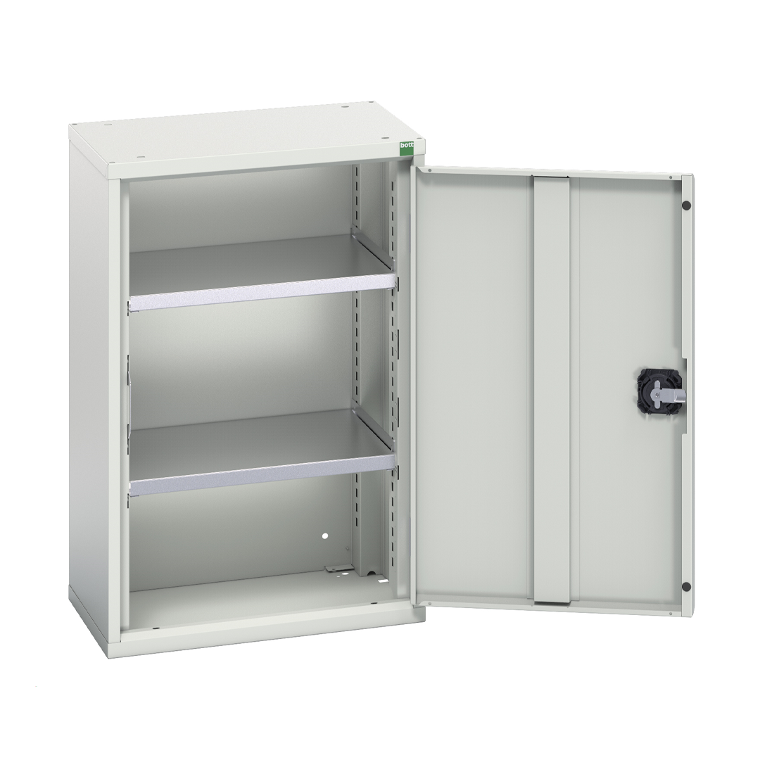 Light Grey 525mm Wide x 350mm Deep x 800mm High Verso Shelf Cupboard with Plain Doors (Bott)