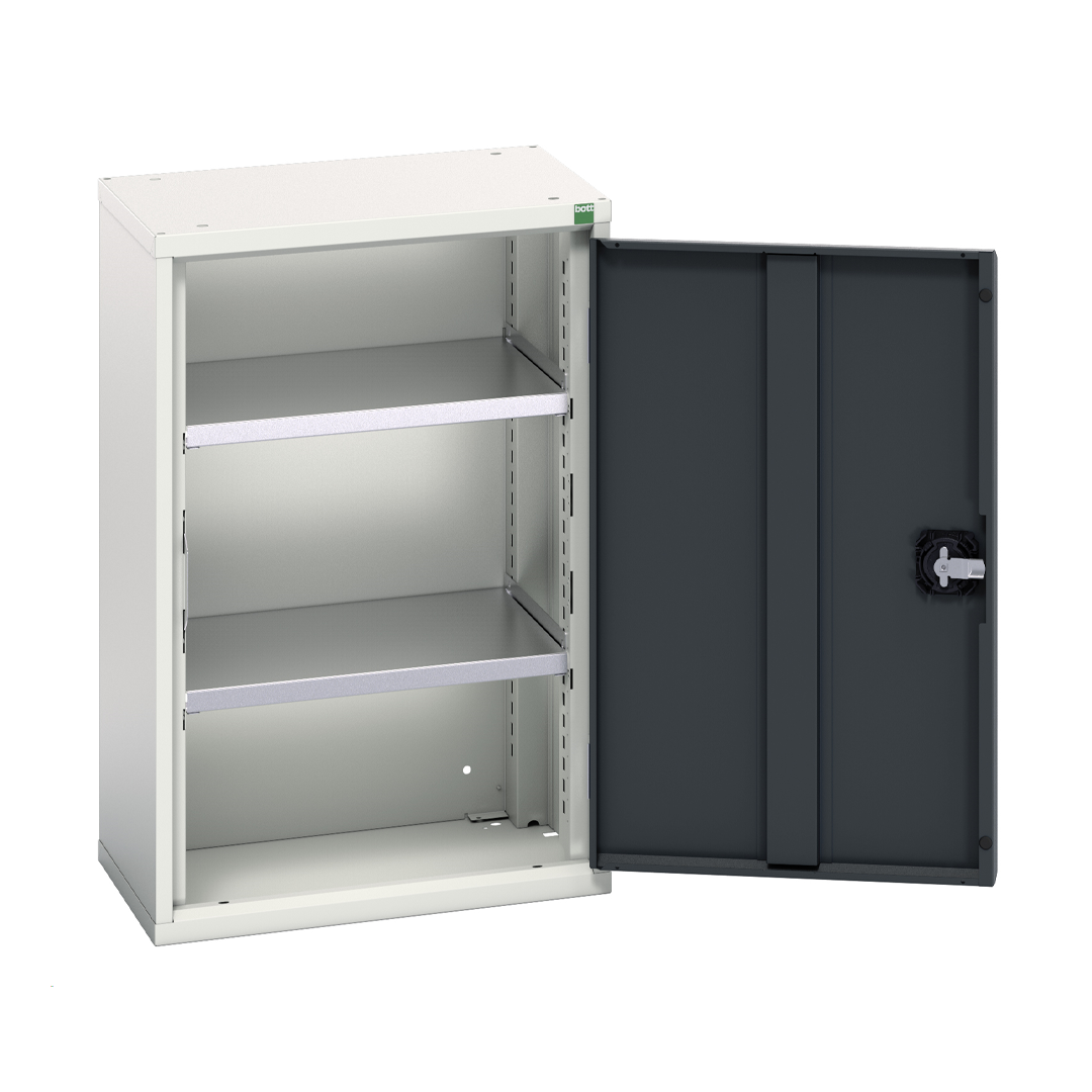 Anthracite Grey 525mm Wide x 350mm Deep x 800mm High Verso Shelf Cupboard with Plain Doors (Bott)