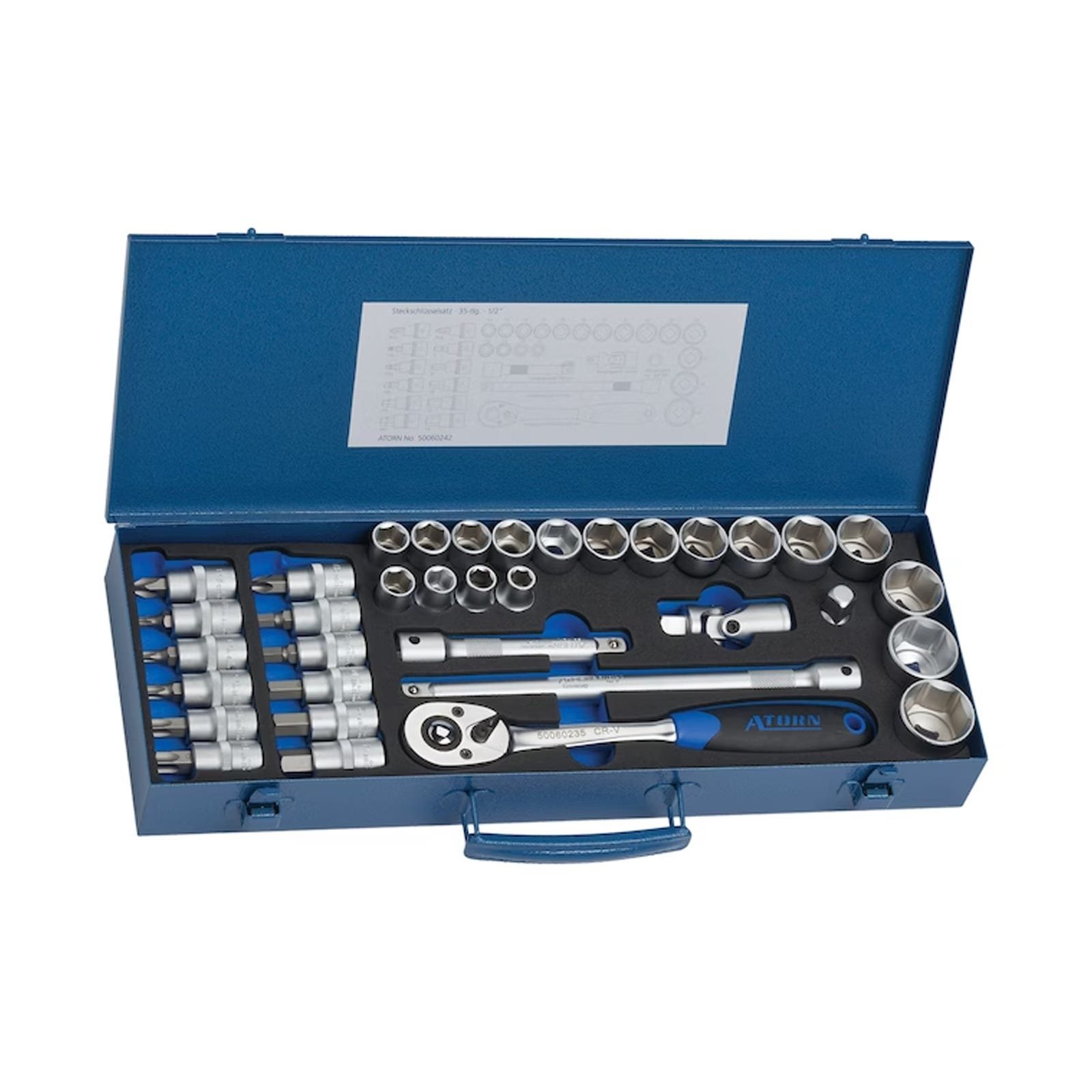 35PC 1/2" Drive Socket Wrench Set (Atorn)