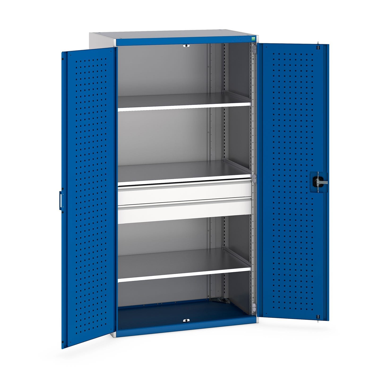 1050mm (w) x 2000mm (d) Kitted Bott Cubio Cupboard (Gentian Blue) - 40021169.11V