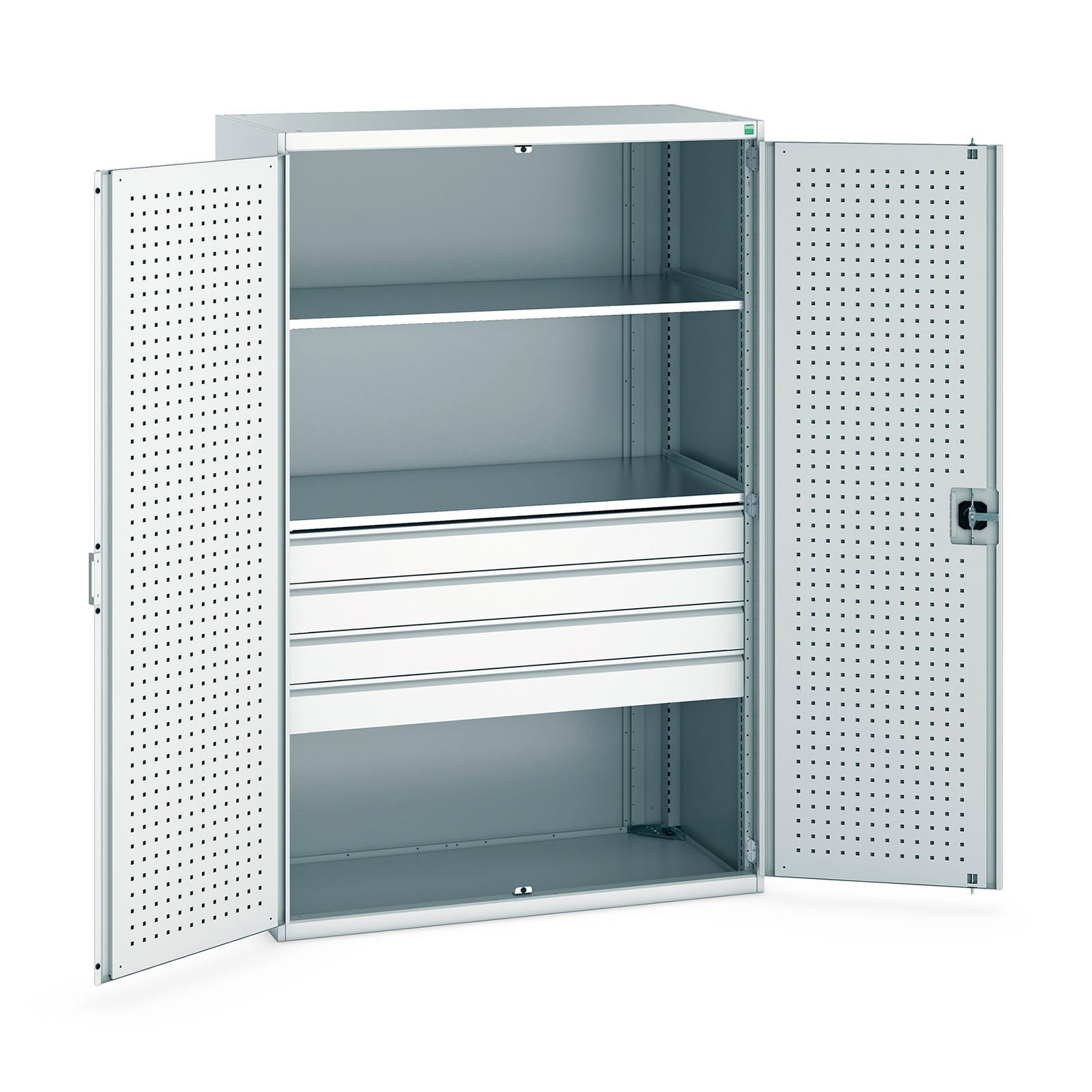 1300mm (w) x 2000mm (d) Kitted Bott Cubio Cupboard (Light Grey) - 40022088.16V