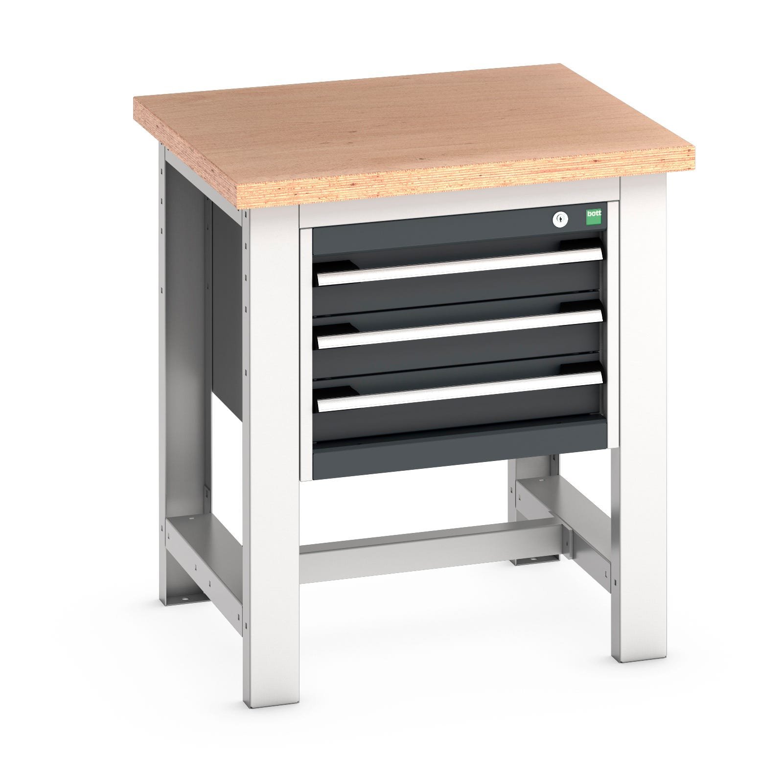 750 mm (w) x 840mm (h) x 750mm (d) Bott Cubio Framework Bench (Anthracite Grey) - 41003524.19V