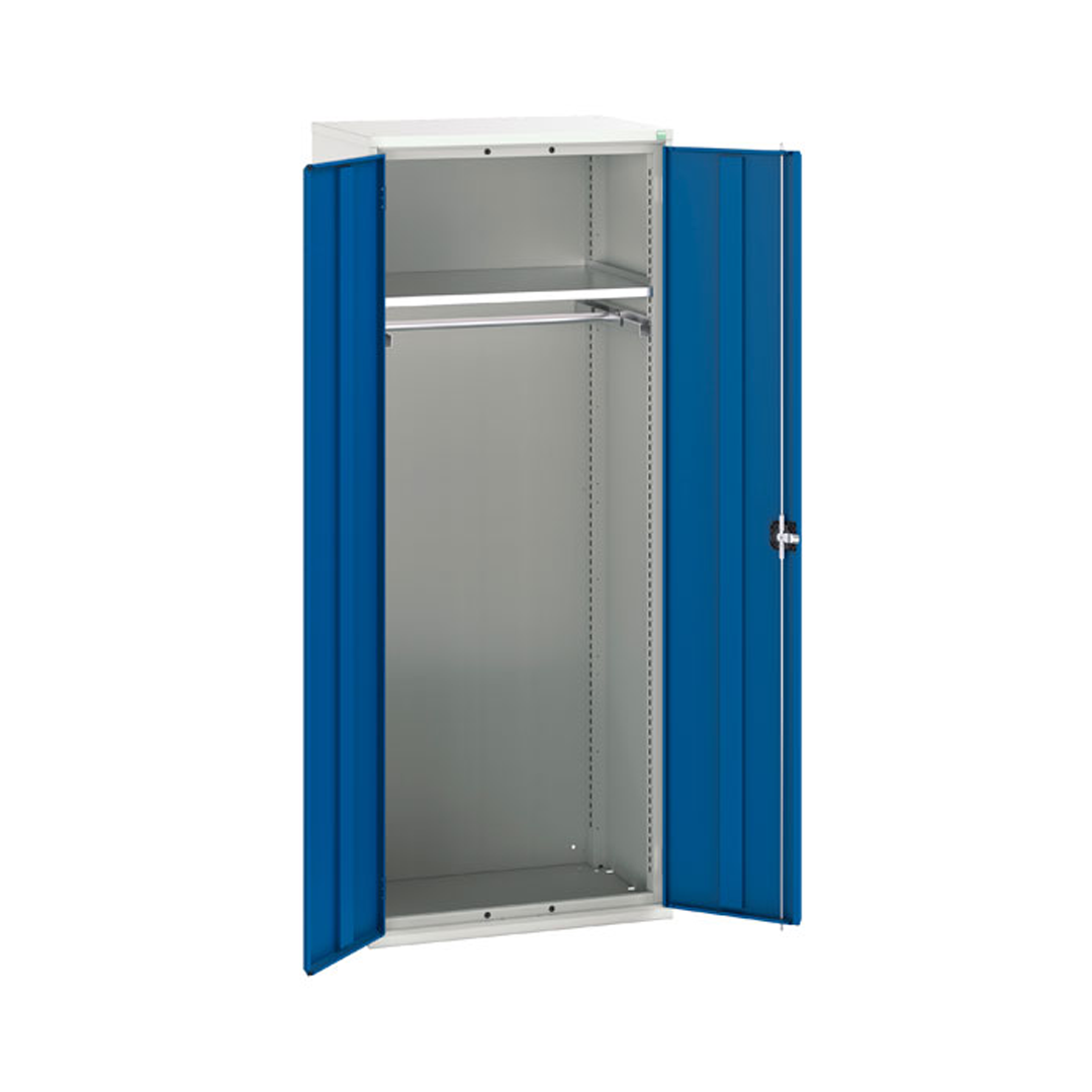 800mm (w) x 2000mm (h) Anthracite Grey Verso Kitted Cupboard with 1 Shelf and 2 Reinforced Doors (Bott)
