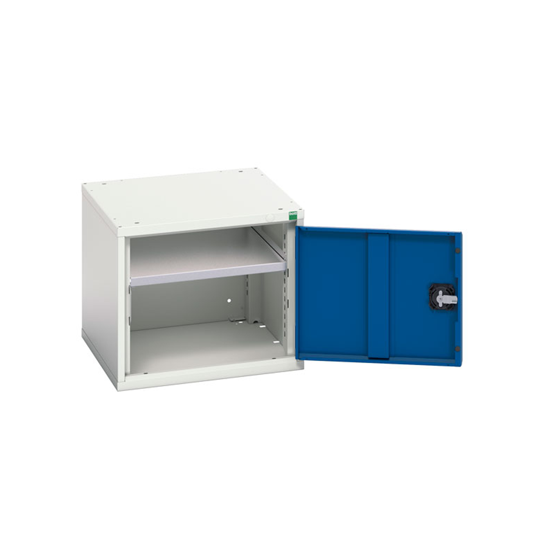 525mm (w) x 450mm (h) Gentian Blue Verso Shelf, Cupboard with 1 Shelf and a Reinforced Door (Bott)