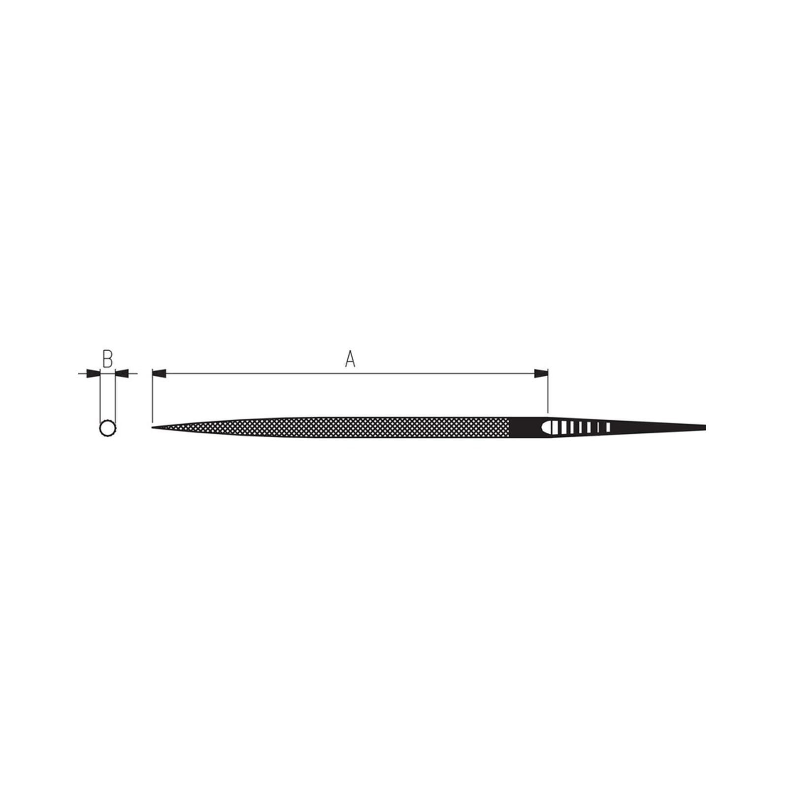 125mm Precision Round File, Cut 2 (Dick)