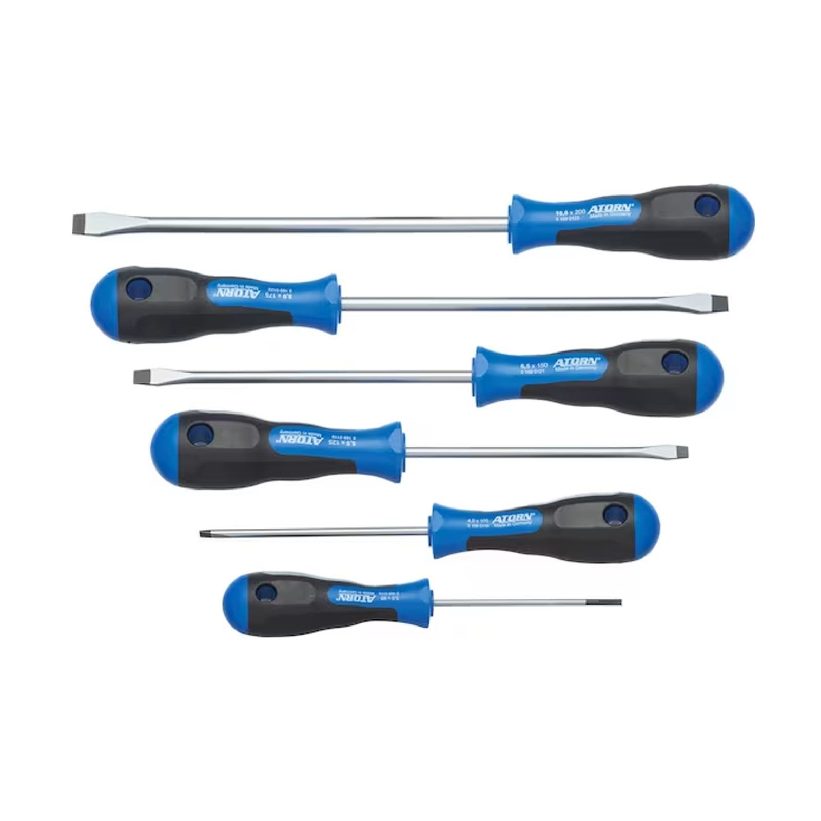 PZ1, PZ2, Slot 4mm, Slot 5.5mm Slot 6.5mm Slot 8mm, Screwdriver Set (Atorn)