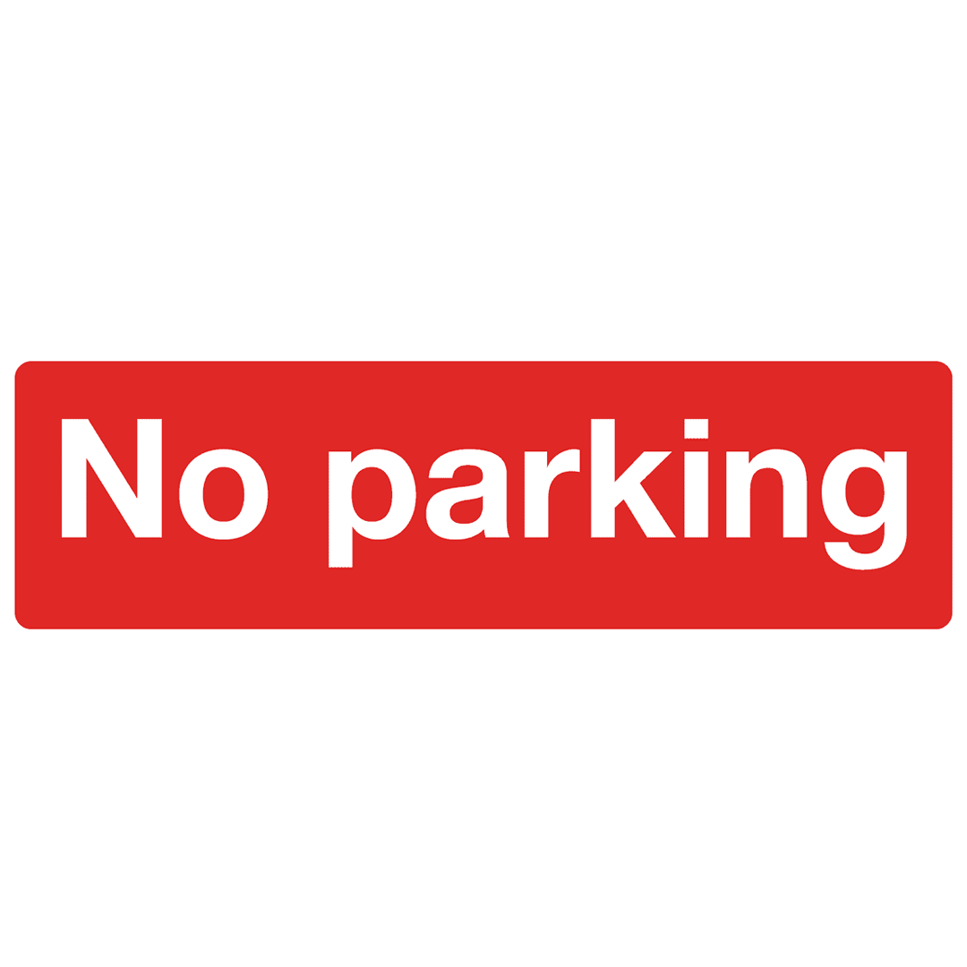 Self-Adhesive Vinyl No Parking Safety Sign - 10 Pack (Sealey)