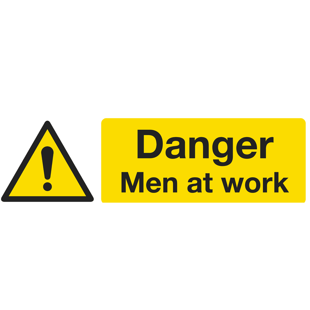 Rigid Plastic Danger Men At Work Safety Sign - 10 Pack (Sealey)