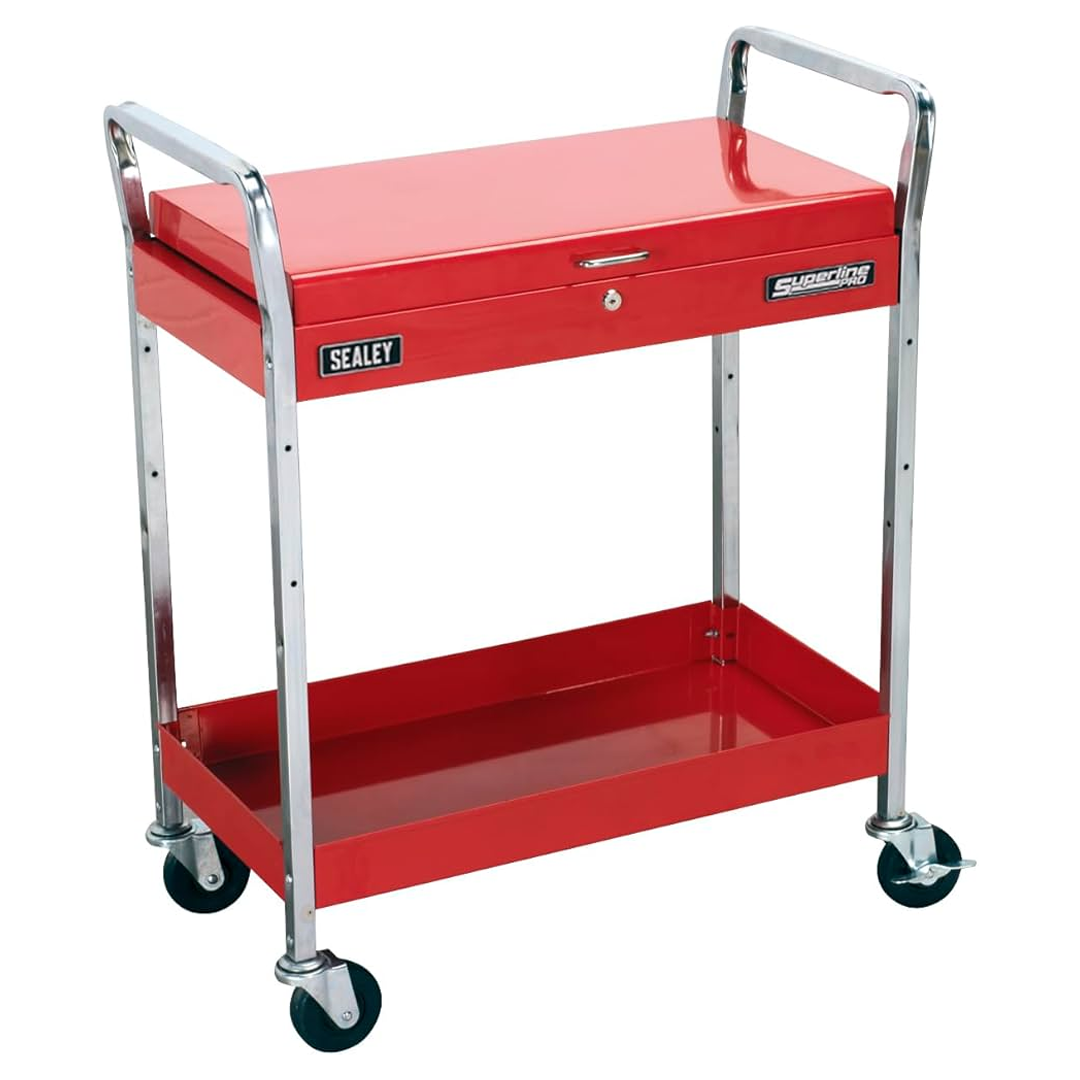 840 x 410 x 985mm Workshop Trolley with lockable top (Sealey)