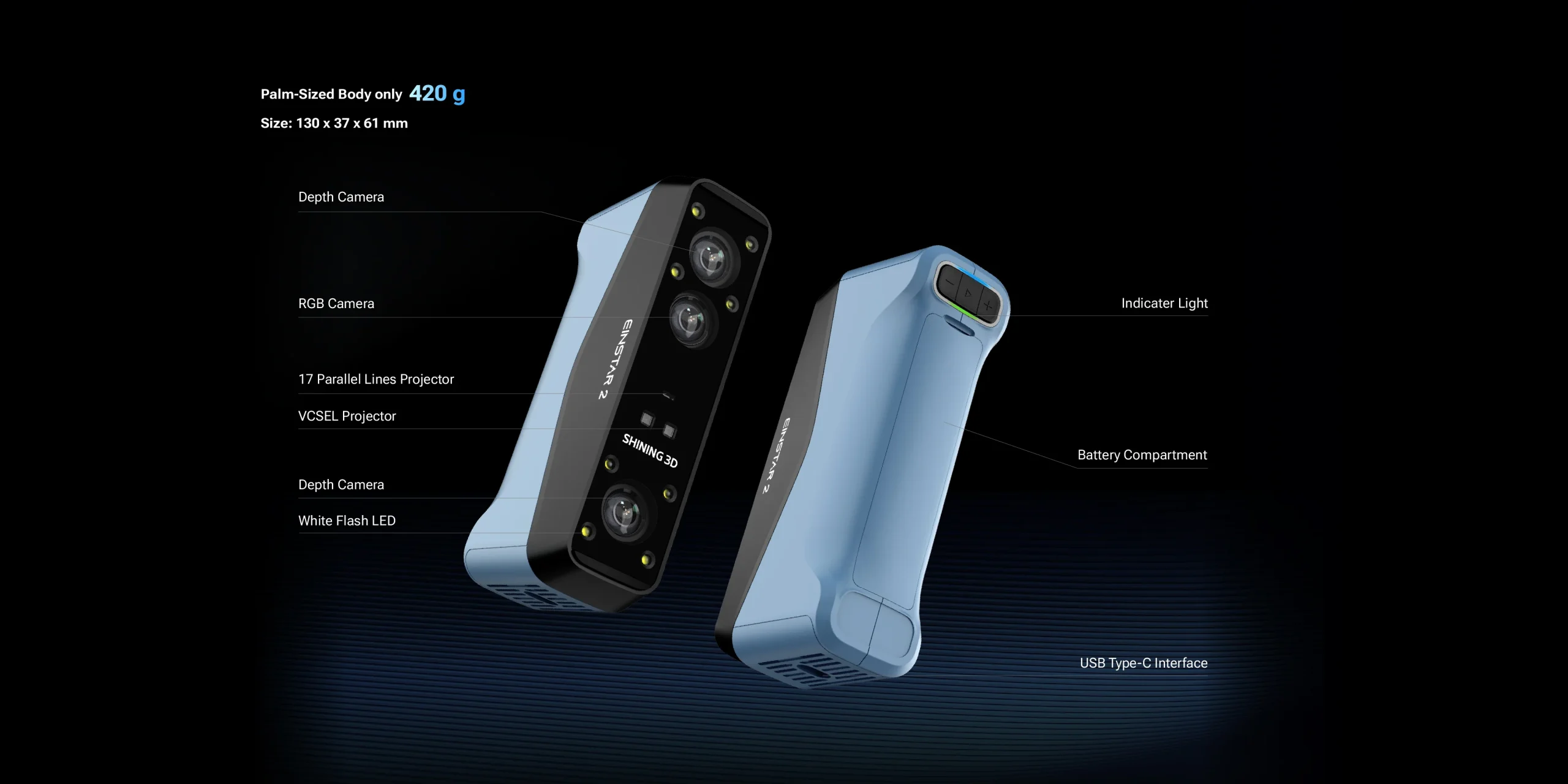 Shining 3D EINSTAR 2 3D Scanner Features